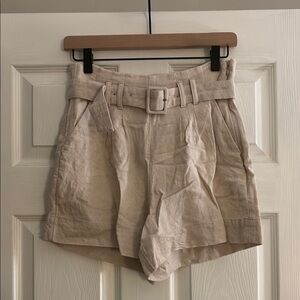 Abercrombie Belted Linen Shorts